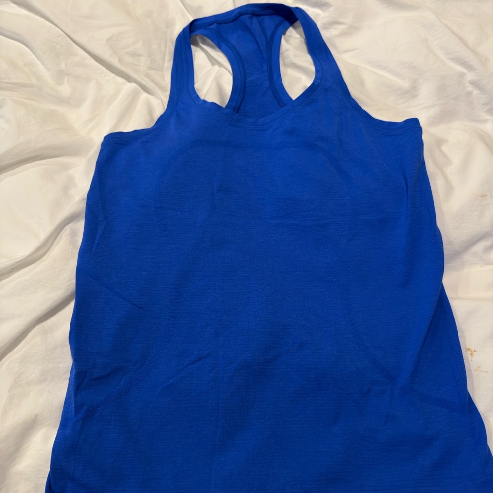 lululemon athletica Swiftly Tech Racerback  Waist Length Royal Blue Tank Top